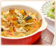 チキンとカボチャのグラタン