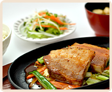 豚ステーキ　ジンジャーソース